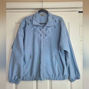 Vintage Teddi Blue Windbreaker Jacket - Size Lg